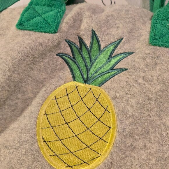 Wildfox Pineapple Terry Cloth Tote Bag Beach Handbag Purse Green Trim NWT Fun! - Picture 5 of 16